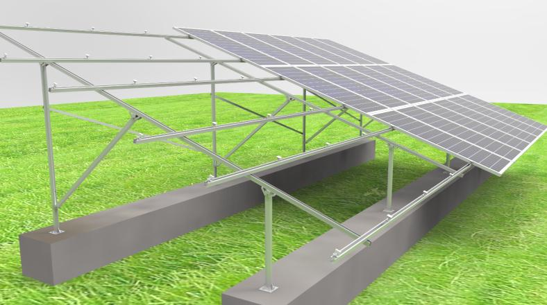 PV Panel Mounting C-steel Solar Panel Bracket for Ground Solar Installation