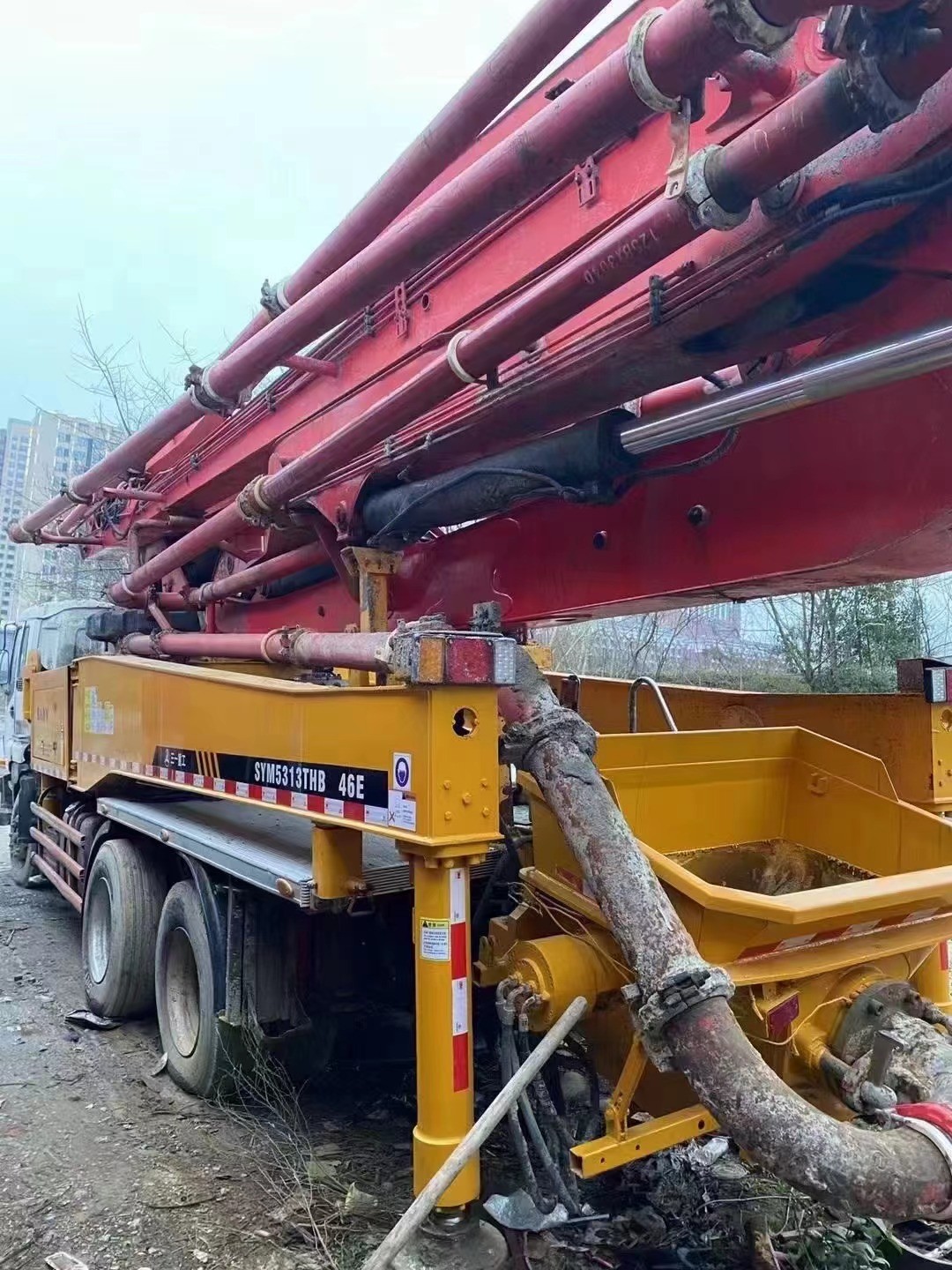 2012year 46m 49m 60m 62m Used Concrete Pump Truck for Sany Heavy Duty ISUZU