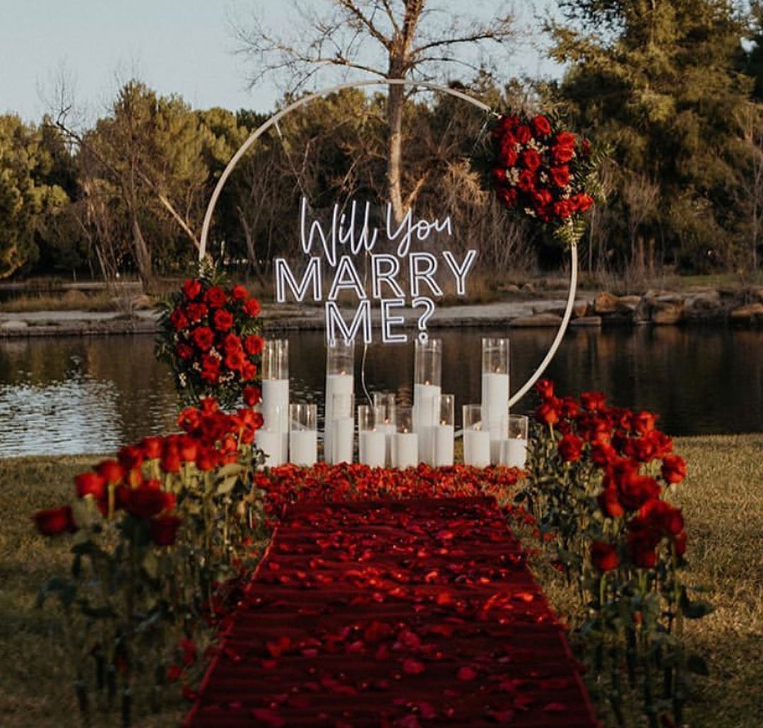 5000 Hours Working Lifetime Marquee Light Up Letters Will You Marry Me Neon Sign Wedding Party Sign