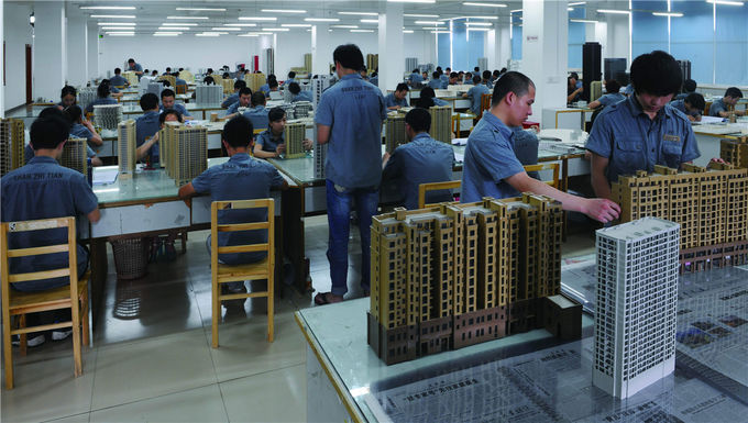 High rise 3d building architectural scale models material for sale with colorful light