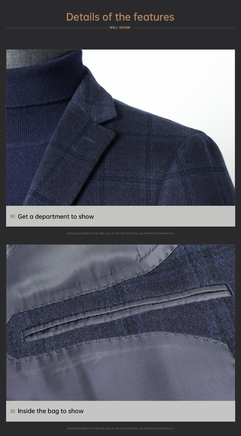 Men's Nonwoven Office Wear Customized Logo Slim Fit Black Wedding Suit Blazer Jacket