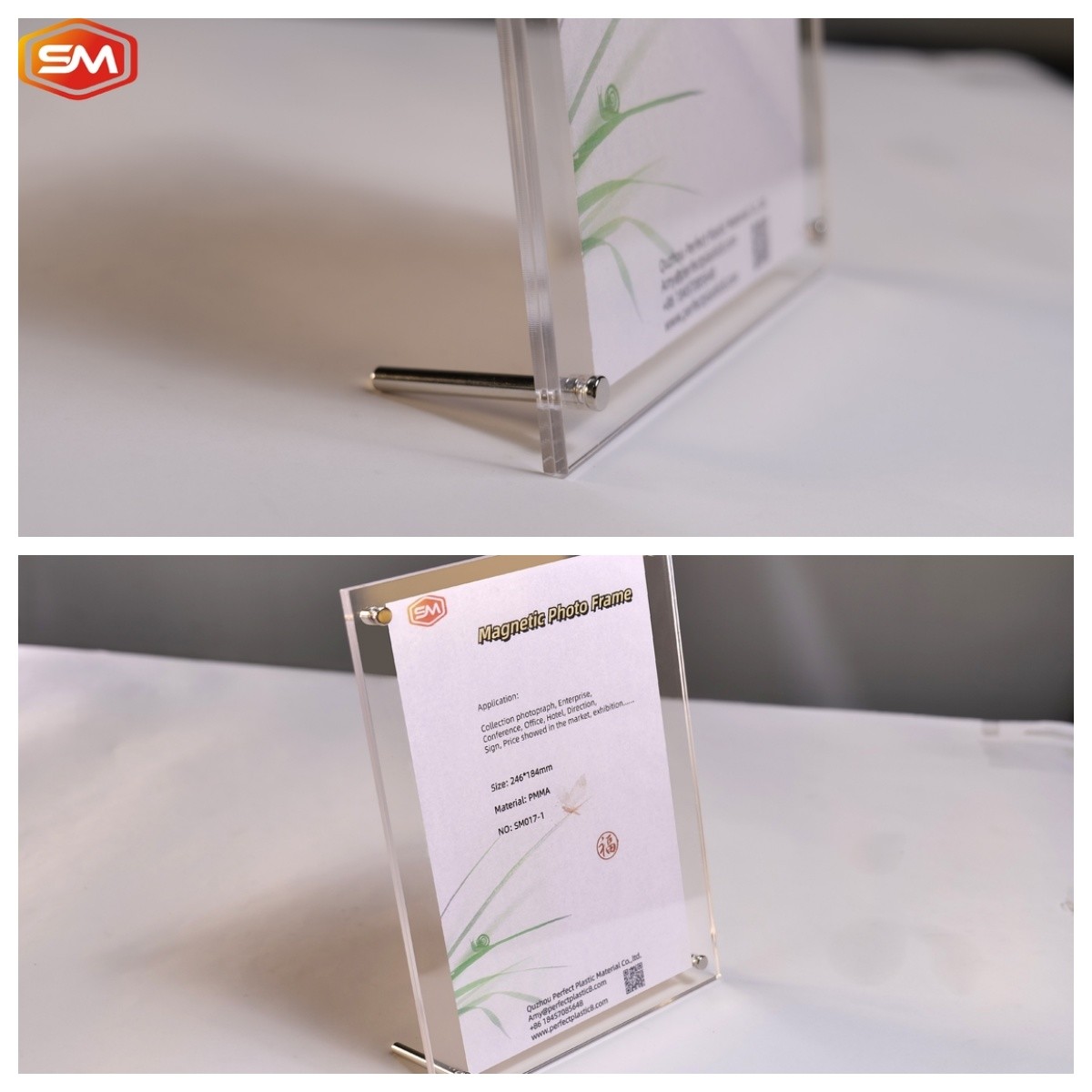 Acrylic Display Photo Frame Wall A4 Poster Display Stand 6 Inch 7 Inch