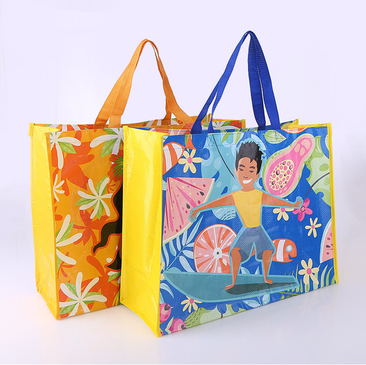 Chinese Manufacturer Recycled Wholesale Promotion Custom Logo Printed Reusable Tote Shopping PP Woven Laminated Bag