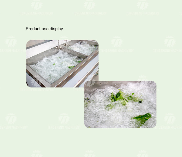 1.1KW Commercial eddy current bubble washing machine ozone multifunctional vegetable washing machine