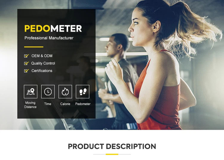 Silicone Strap Fitness Pedometer Watch With Preset Weight Step Count