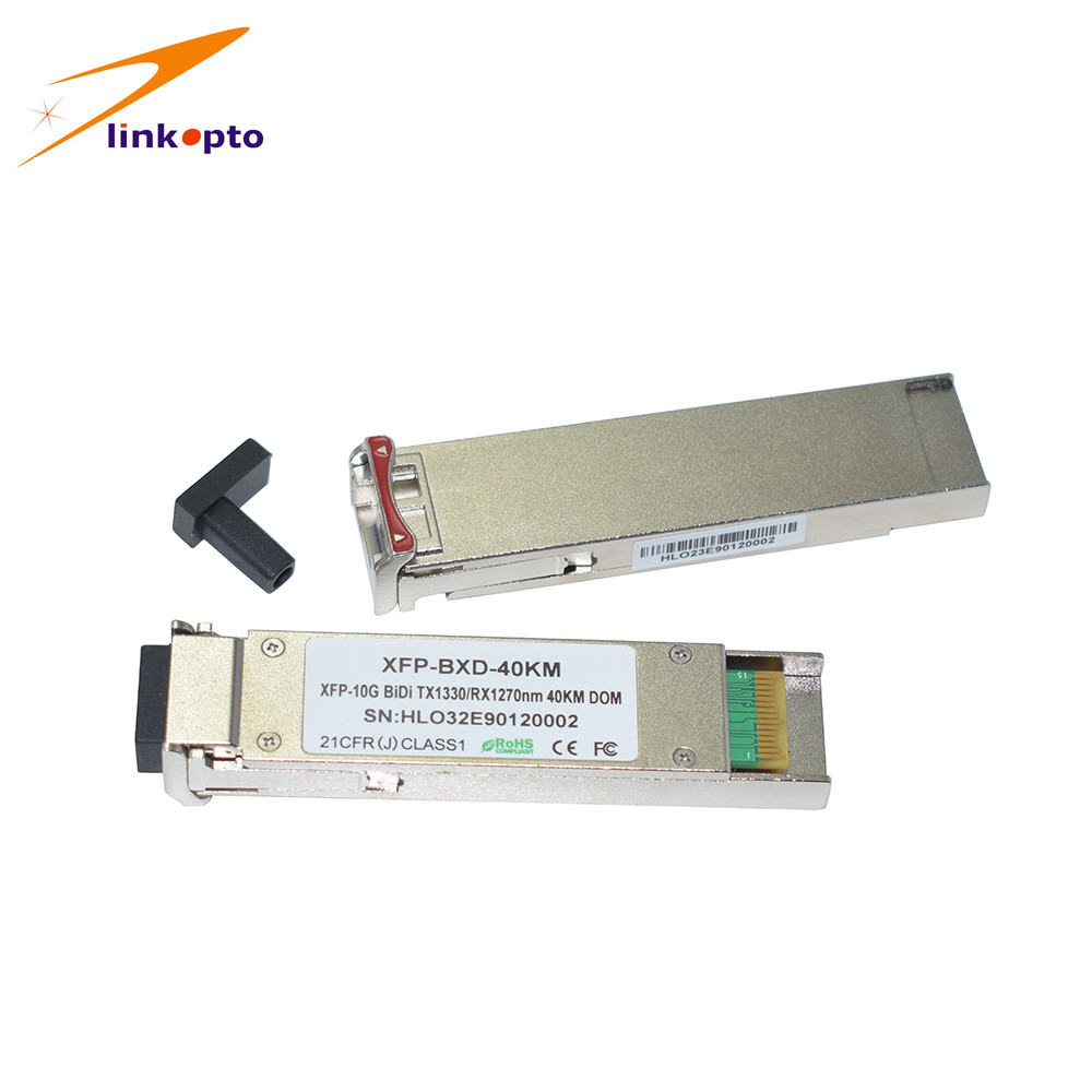 Lightweight BIDI 10G XFP Module Optical Transceiver Tx1550 / Rx1490nm 80km Distance