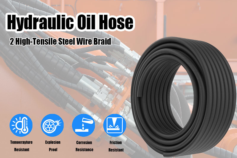 Hydraulic Oil Hose Resistant To Hydraulic Fluid Aging High Impulse Resistance