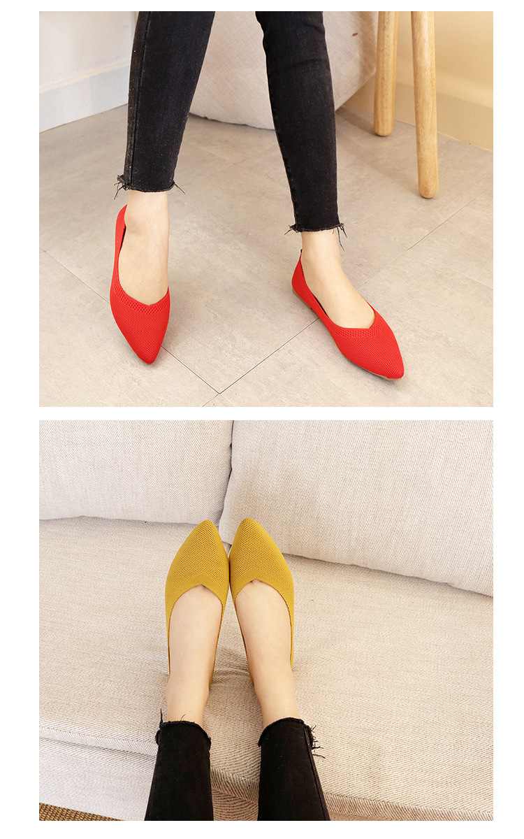 Soft Soled Woven Shoes 2022 Breathable Simple Flat Shoes Women'S New Style