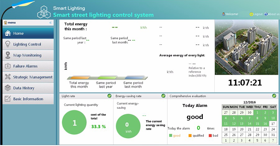 60W Flat LED Street Lights For Outdoor Security 5 Years Warranty