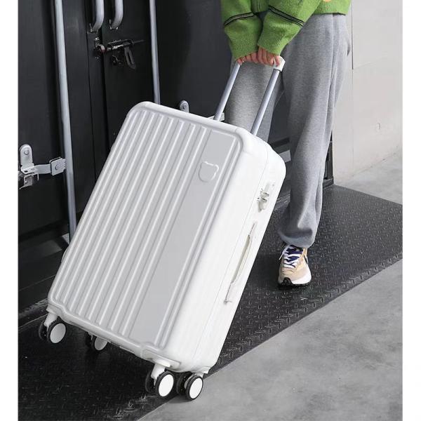 Durable Students' 20-Inch Durable Luggage Case with Mute Universal Wheel and Combination Lock Aluminum Fresh Small Suitcase Set