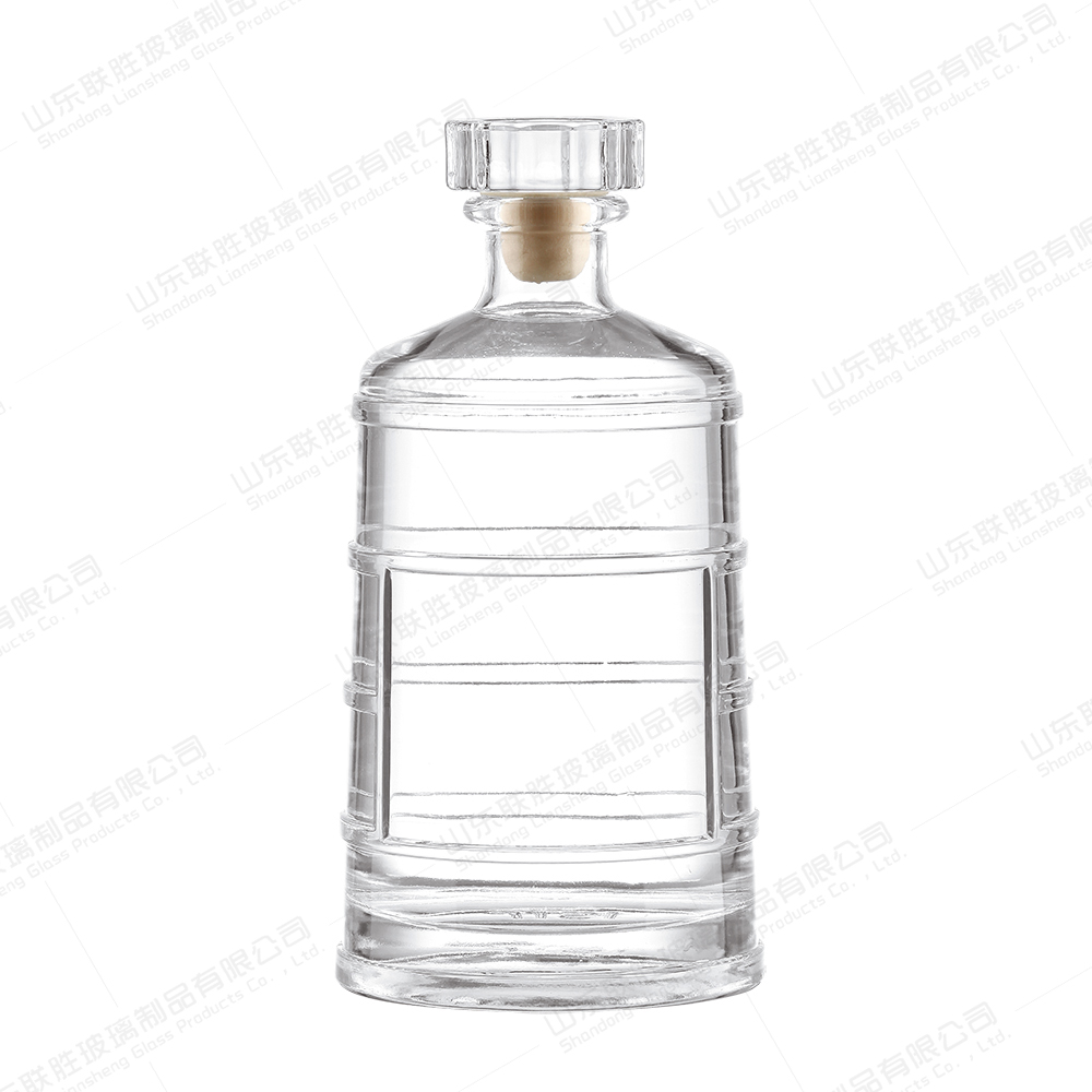 Rubber Stopper Sealing Type Glass Bottle for Rum Gin Tequila Whisky 500ml 700ml 750ml