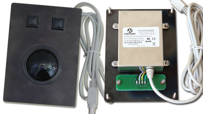 Marine Control Tracking mouse with Black Metal Panel and 50MM Resin Trackball industrial