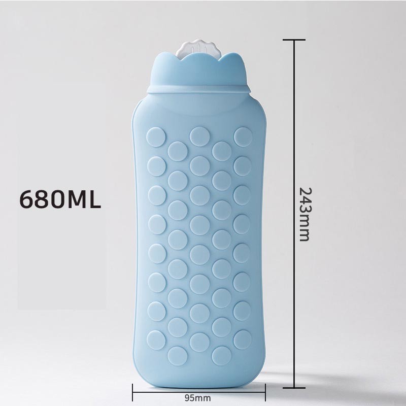 Natural Rubber Hot Water Bottles BPA Free Durable Large Capacity Hot Water Bag For Pain Relief