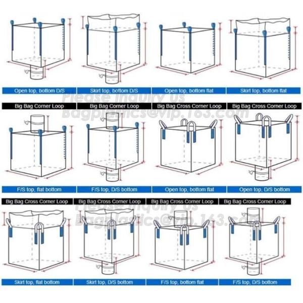 UV Protection Reusable 2000KG Jumbo Plastic Bags Large Capacity PP Woven Big BULK Bags BAGEASE.CN