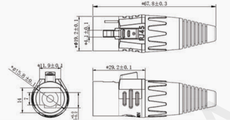 Outdoor Metal IP65 IP67 Waterproof RJ45 Connector Signal Female Male Ethernet Chassis Fiber Optic Cable Connector Ethernet Plug