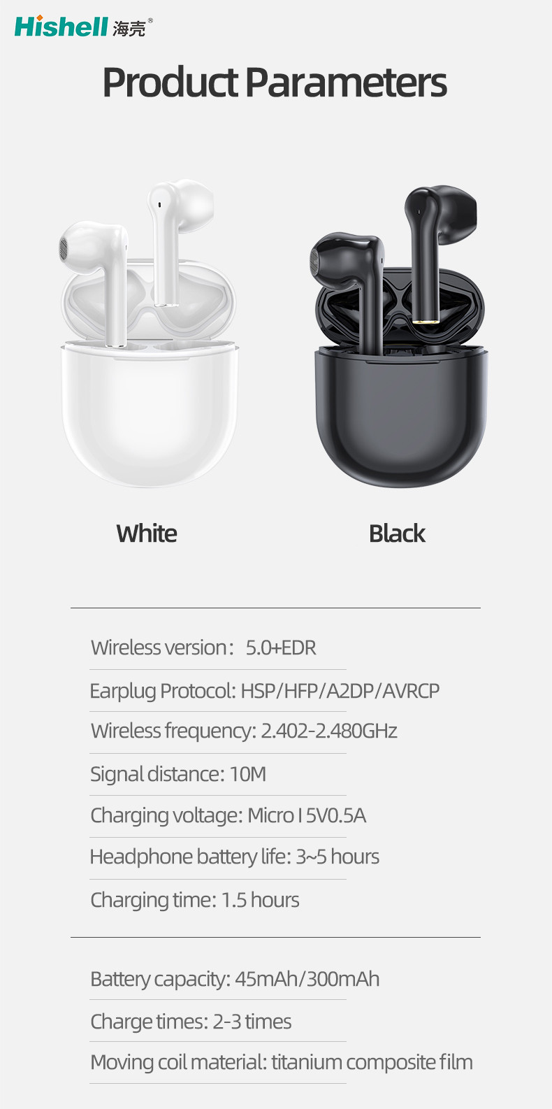 True Wireless Stereo Bluetooth Earphones In Ear Smart Touch TWS Earbuds V10