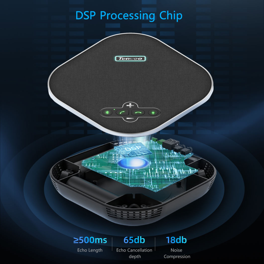 Softphone Bluetooth Conference Speakerphone For 20-60M2 Room