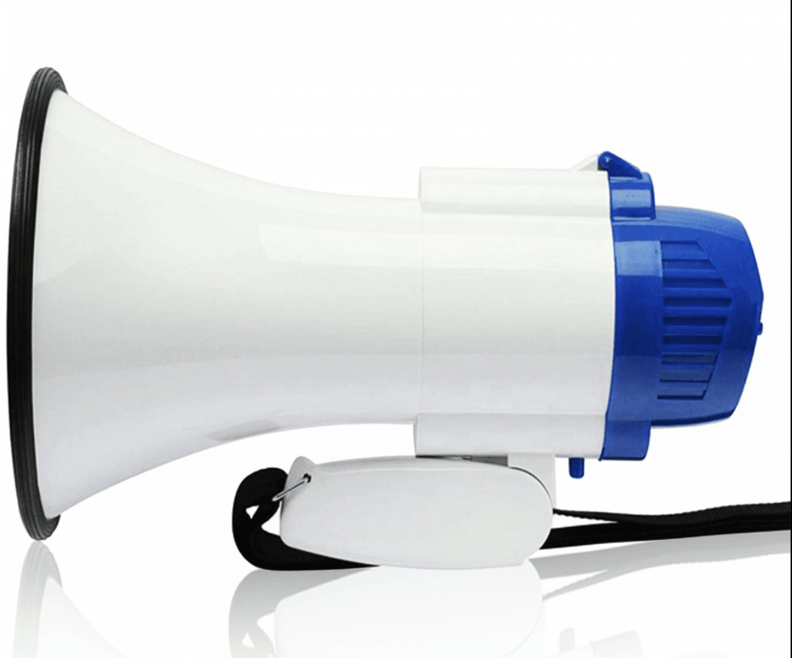 Cone Handheld Bullhornplastic Megaphone With Handle 800M