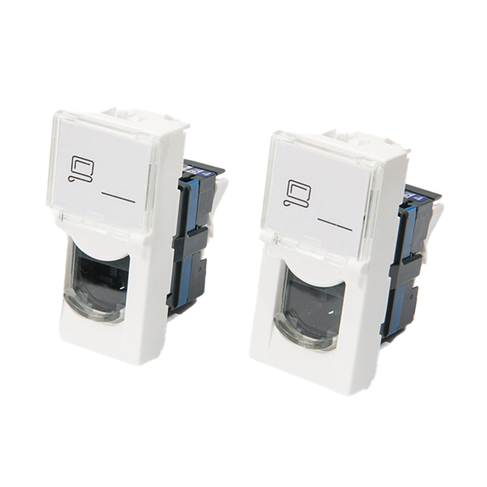 Exact Cables OEM Networking Rj45 Cat6 45*22.5 French Type UTP Single Keystone Jack
