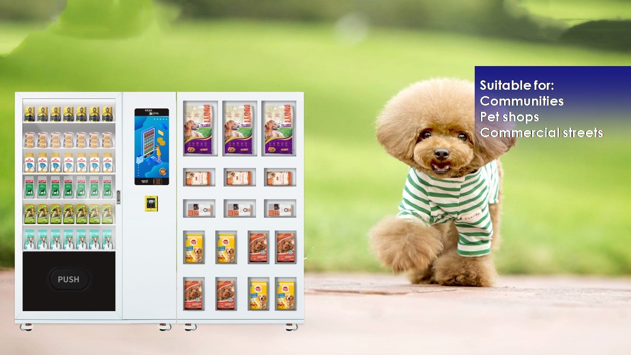 Dog Cat Pet Products Vending Machine Spiral Machine + Locker Two In One Micron Smart