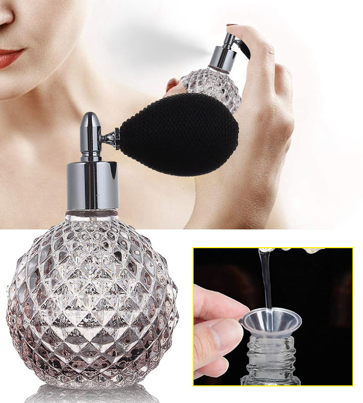 100ml Glass Cosmetic Containers Design Airbag Glass Perfume Spray Bottle