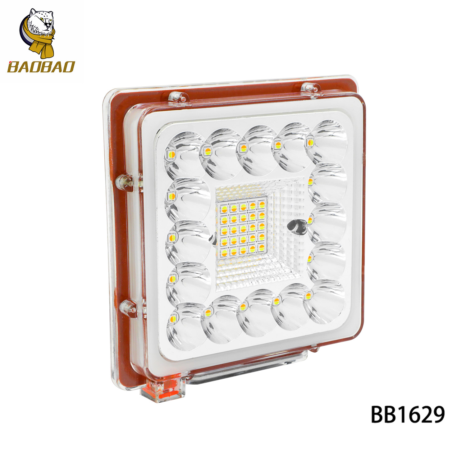 Square White Yellow Flash 4 Inch Hight Brightness Car Outdoor LED Work Lights