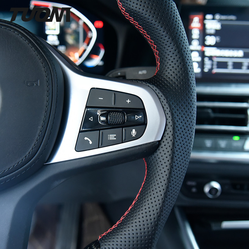 G20 G30 G28 Bmw Carbon Fiber Steering Wheel Customized Black Perforated Leather