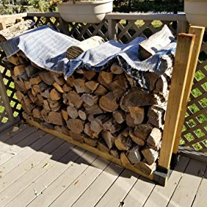 Steel Firewood Log Rack Bracket Kit for Fireplace or Fire Pit Wood Storage Holder