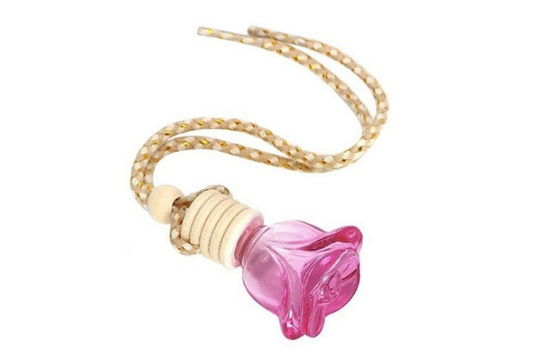 FDA Car Vent Perfume Glass Bottle With Hanging Rope