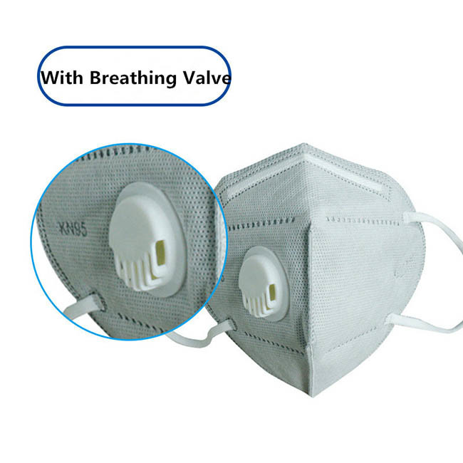 KN95 Dust Mask With Breathing Valve Mask Folding Protective N95 PM2.5 Mask