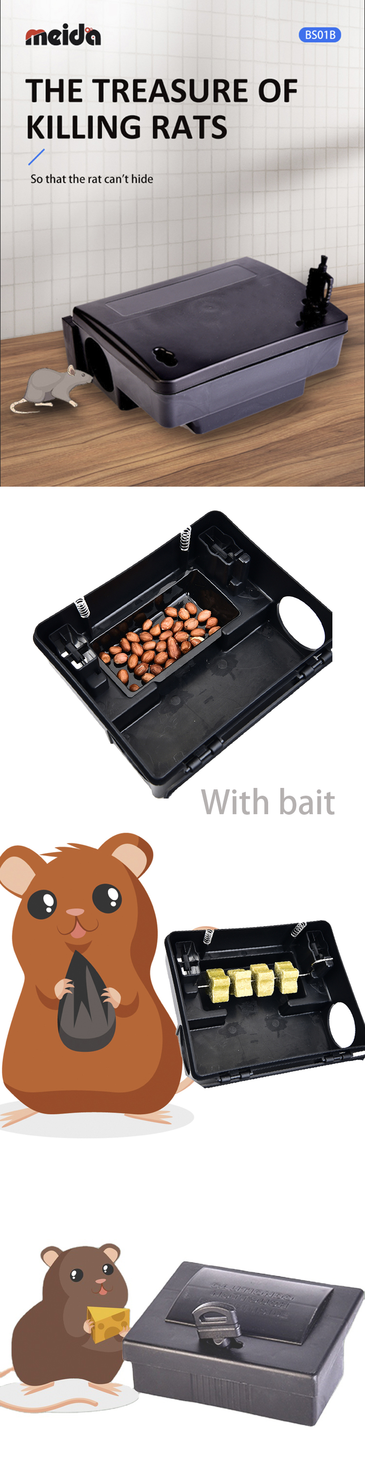 TRAPS for Plants Garden Rat Station Box Professional Anti Rodent Pest Control