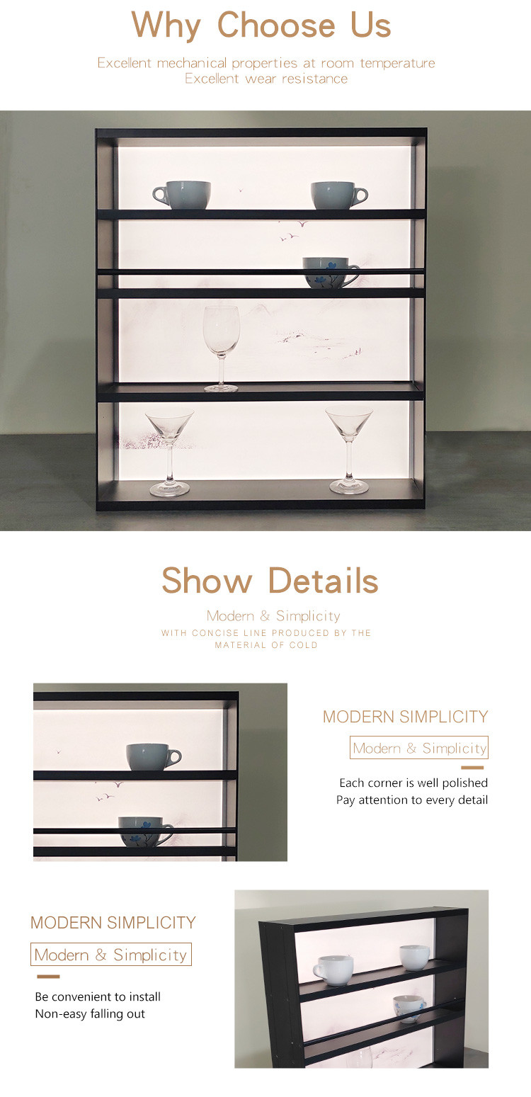 Light Panel Display Racks Aluminum Display Shelf