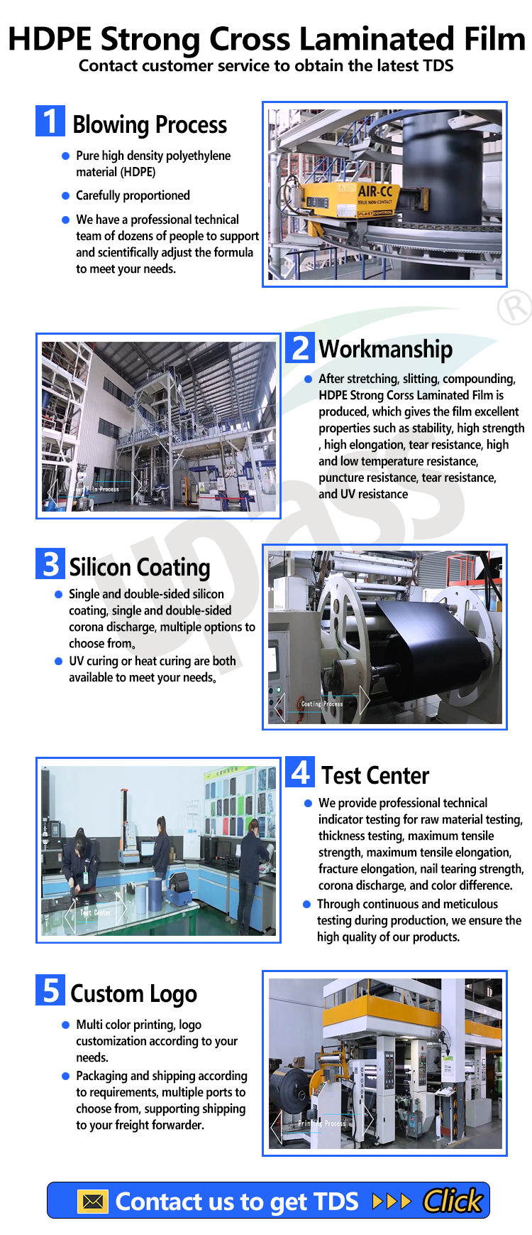 Cross Texture Enhancement HDPE Roll Film Jumbo 50 Micron Polythene Sheet Roll for Architecture Membrane Plastic Product