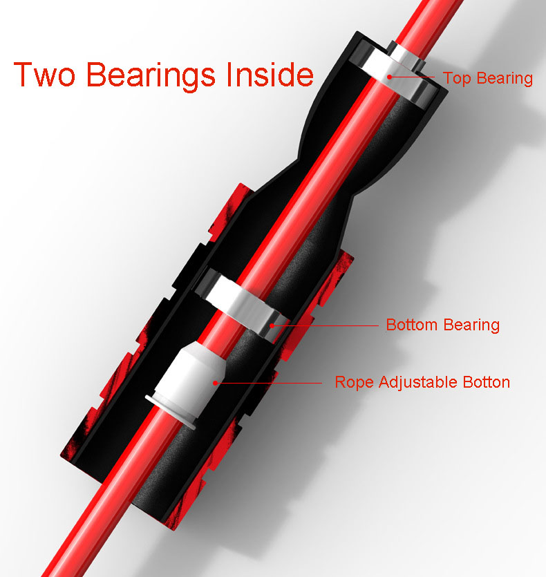 Training Two Bearings Cordless Skipping Rope Ropeless Foam Handle