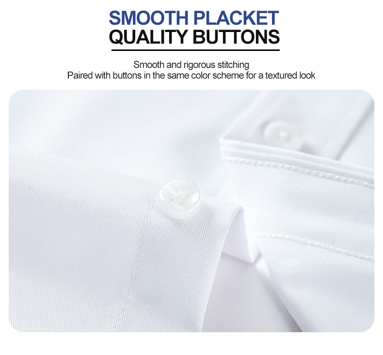 Spring Four-Season Men's Long-Sleeved Shirt with Waterproof and Stain-Proof Material