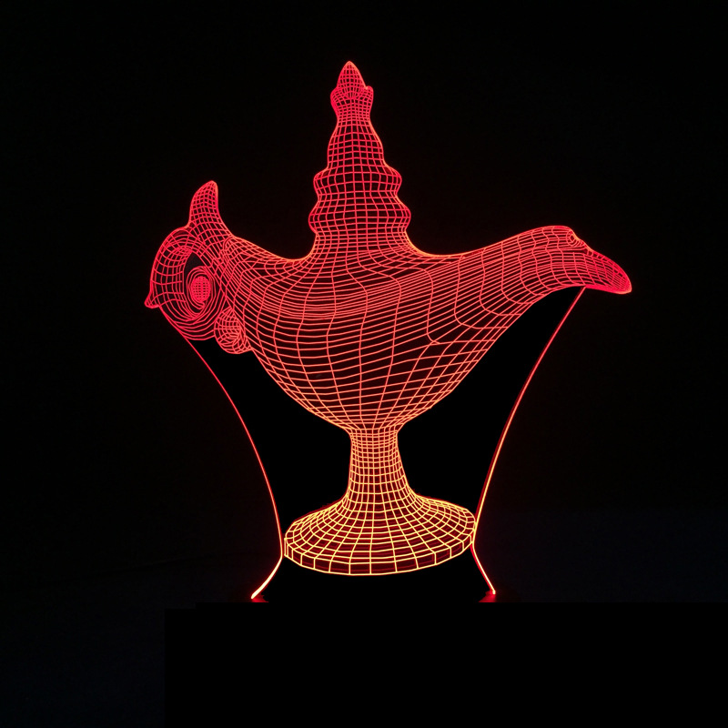 Custom OEM Creative Arabian magic lamp 3D stereoscopic night light LED decorative table night light 