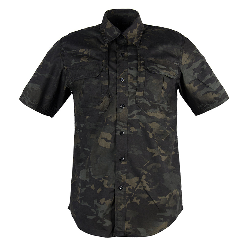 Training Short Shirt in Army Green Style for Light weight Wear-Resistant Breathable