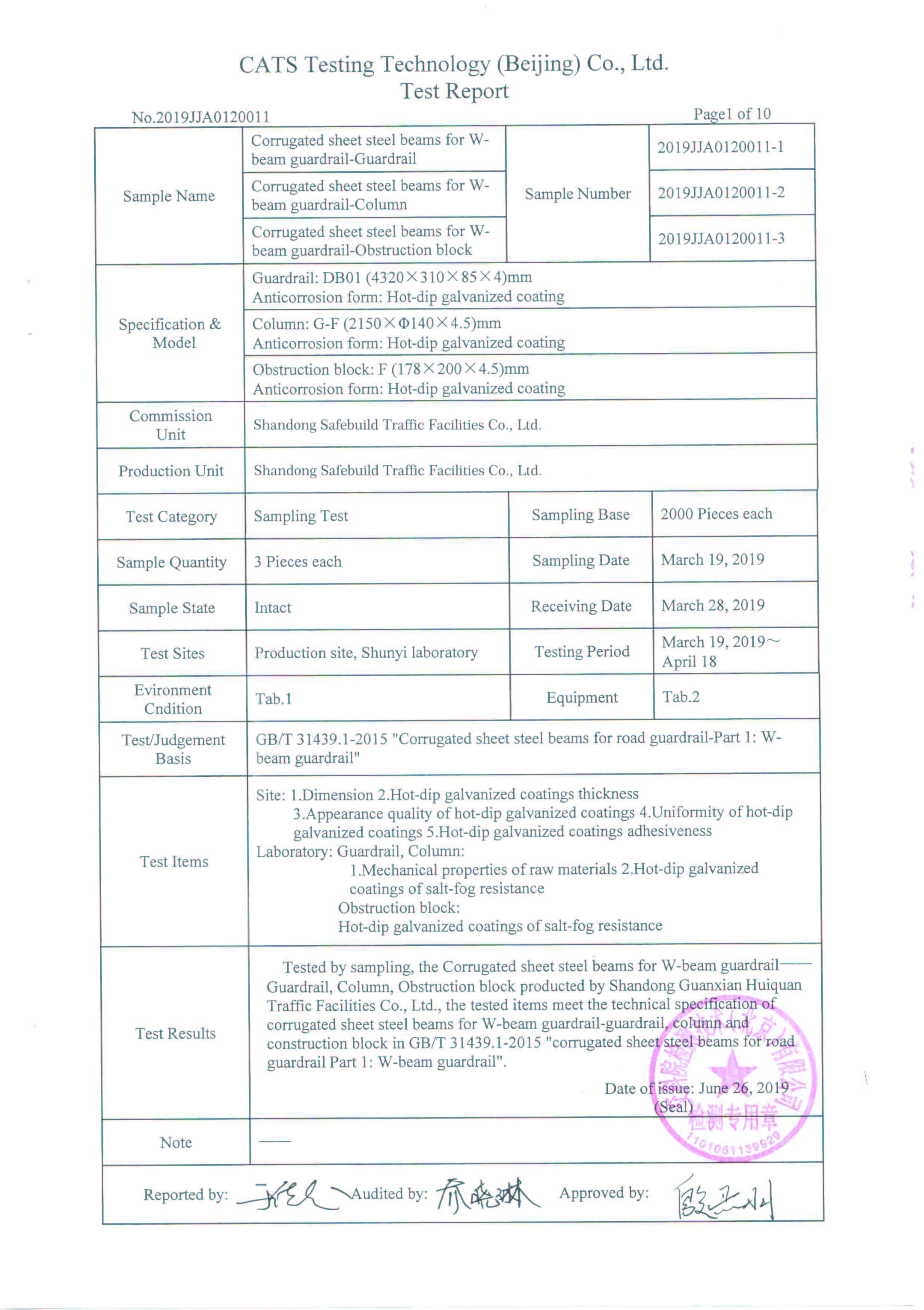 Hot Dip Zinc Coated Galvanized Steel Guardrail Spacer With ISO9001 2008 Certification