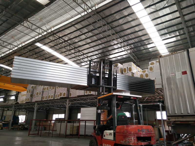 Sound Absorption Wall Roof Rock Wool Sandwich Panel