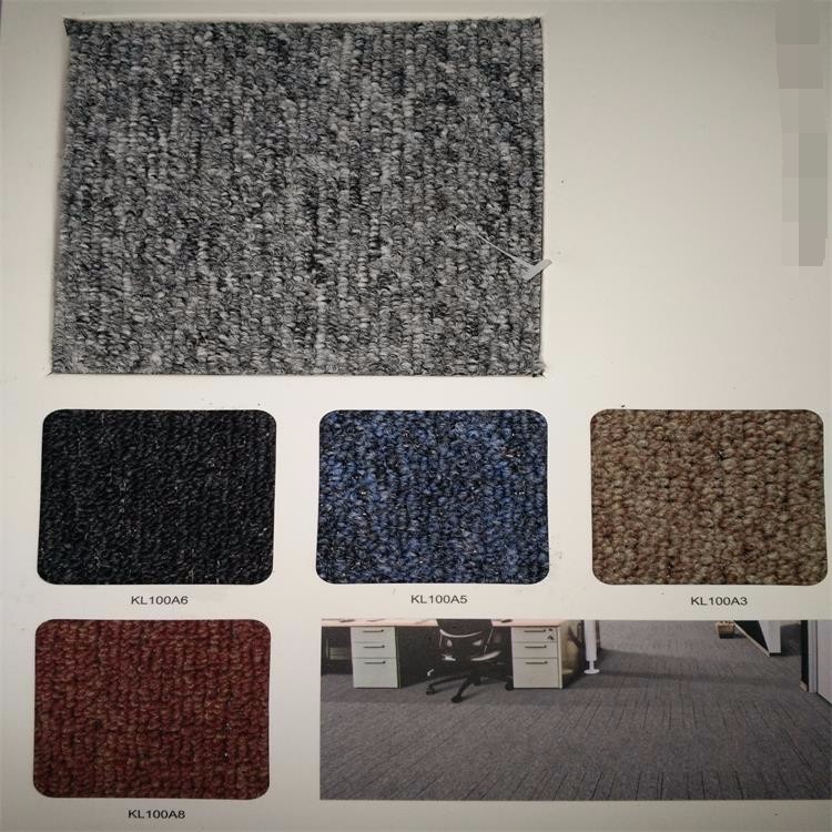 Fabric product plain stripe pattern bitumen backing PP carpet tile
