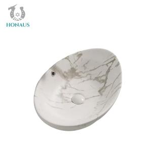 China Luxurious Household Marble Effect Countertop Basin 600mm Countertop Basin on sale