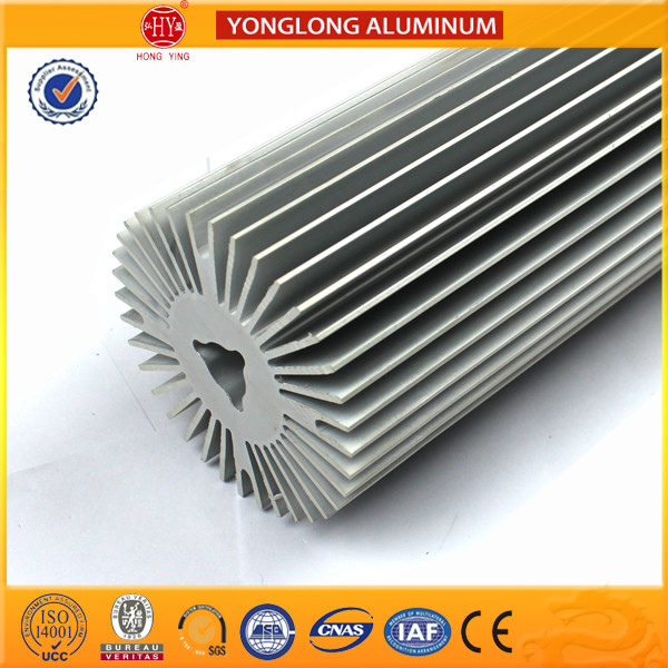 Silver / Bronze Aluminum Extrusion Profiles For Building Heat Insulation