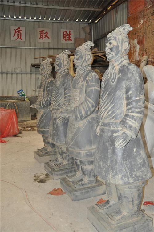 Terracotta Warriors Outdoor Garden Sculptures Fiberglass Life Size Painted