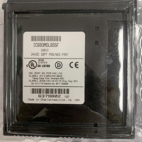 GE IC693MDL655 INPUT MODULE 32POINT LOGIC POSITIVE/NEGATIVE 24VDC NEW