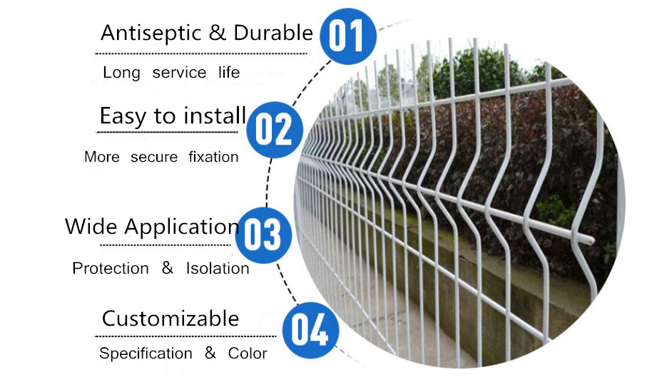 H 1030mm Security Steel Fence 50*200mm Galvanized Welded Wire Fence