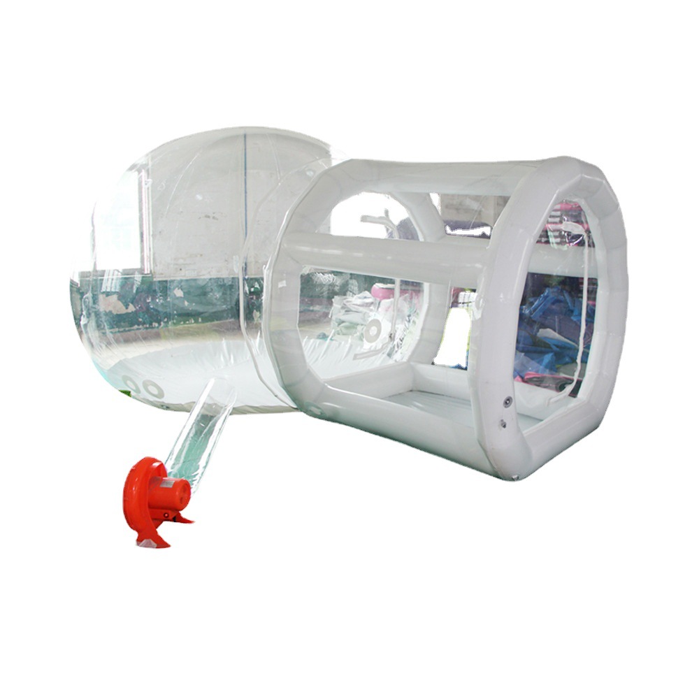 Blue Inflatable Bubble House With Jumping Pvc Transparent For Outdoor Party