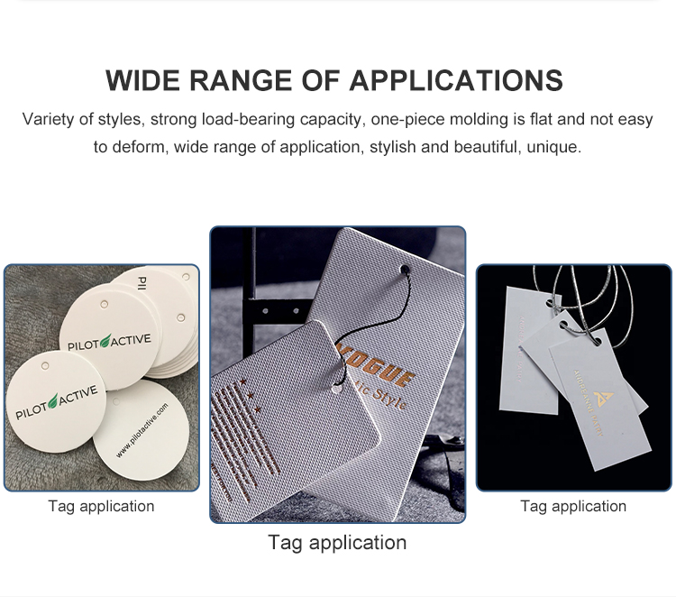 Debossed Logo 350g Kraft Paper Custom Hang Tags With String