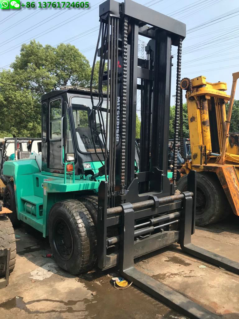 Mitsubishi FD120 Used Forklift Equipment 12T Used Forklift Diesel Engine