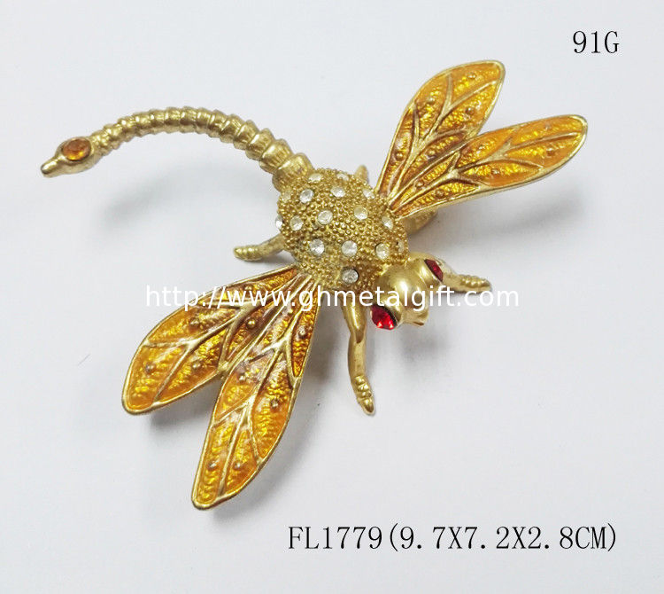 Dragonfly jewelry box enameled trinket box dragonfly trinket box gift jewelry box