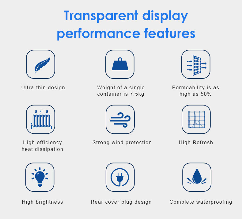 P20 LED Transparent Screen 6000nit LED Curtain Wall Display IP65
